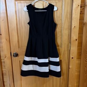 Apt. 9 Black and White Striped Dress